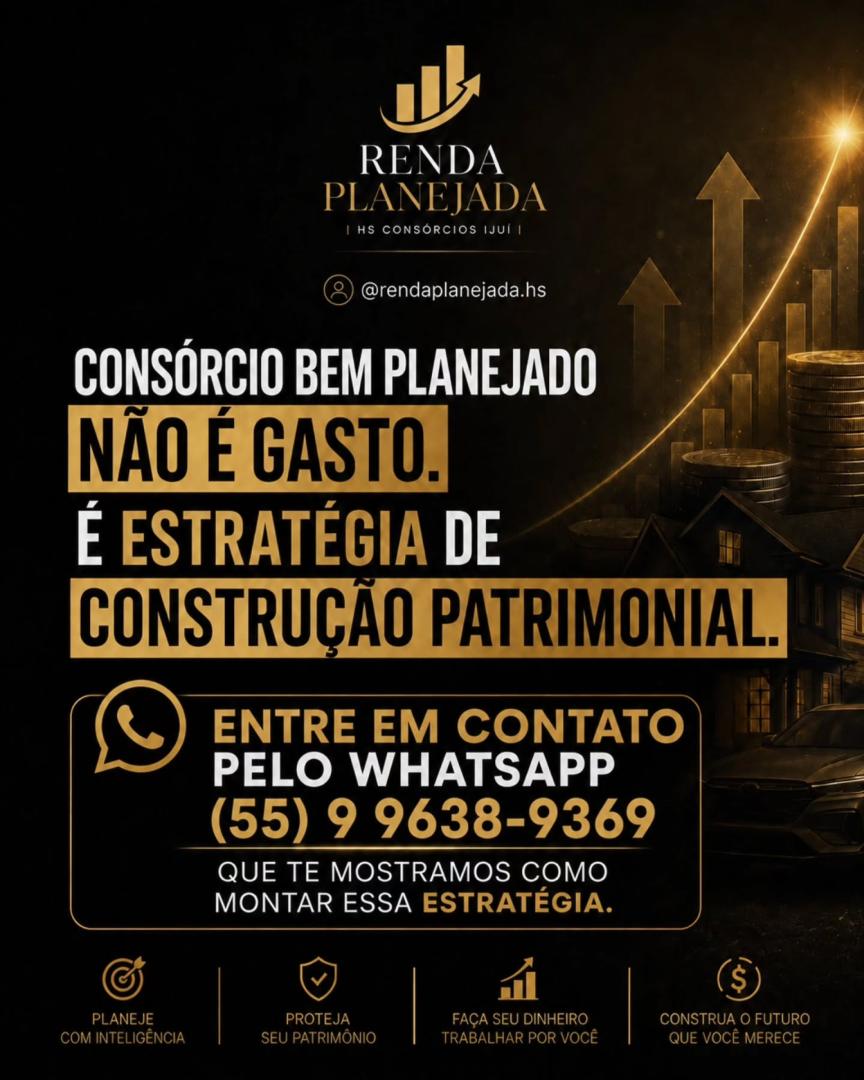 Consórcio não é gasto!