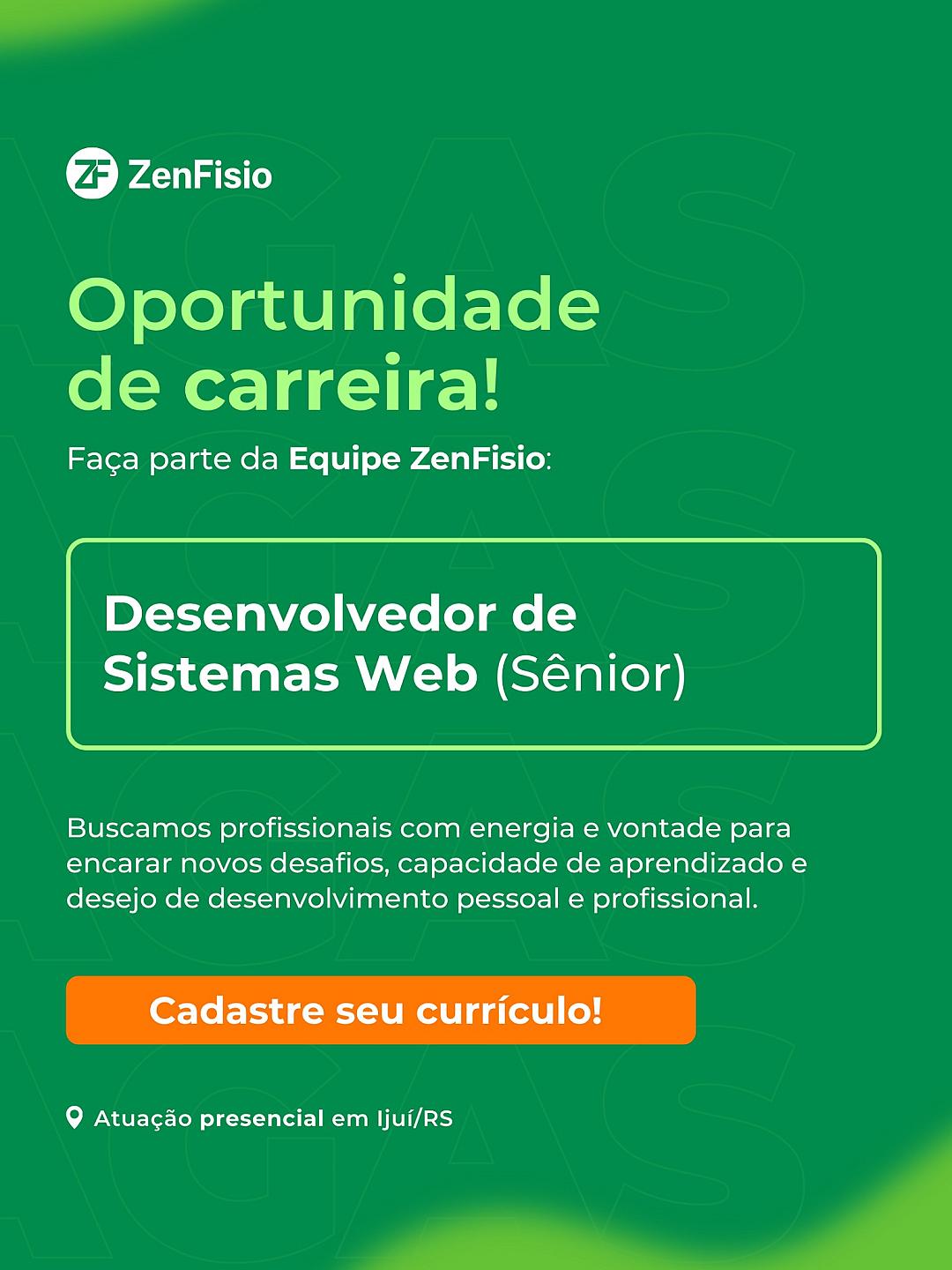 Desenvolvedor de Sistemas Web (Sênior)